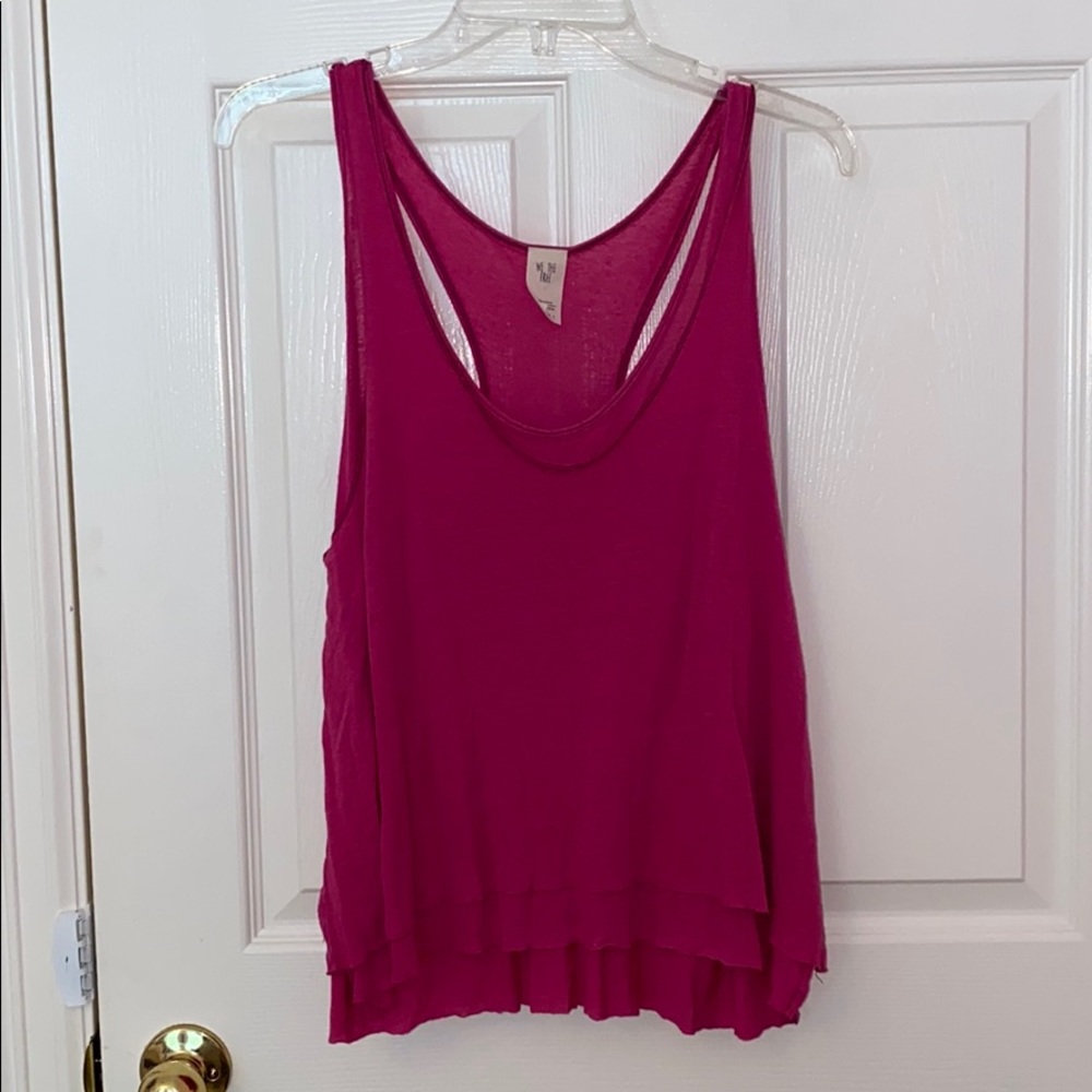 Pink/fuschia free people flowy tank